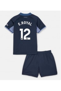 Fotbalové Dres Tottenham Hotspur Emerson Royal #12 Dětské Venkovní Oblečení 2023-24 Krátký Rukáv (+ trenýrky)